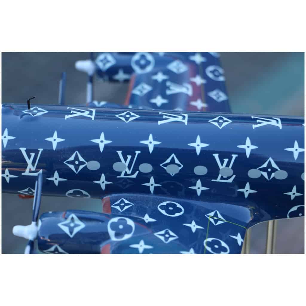 Blue Louis Vuitton airplane 49 cm, store decor - Les Puces de