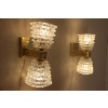 Paire d’Appliques en Verre Murano Rostrato par Barovier e Toso, Verre Clair 28