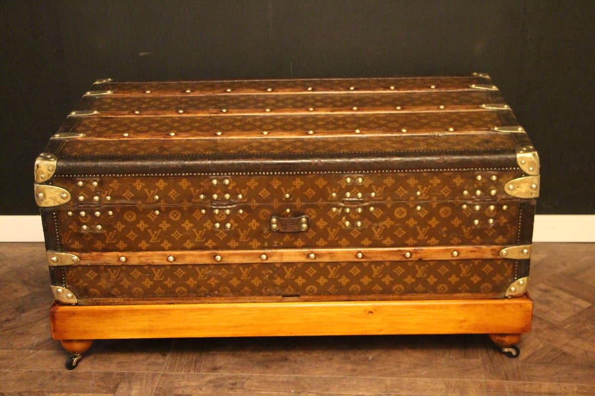 Louis Vuitton Steamer Trunk Wardrobe Trunk Chest France, circa 1920