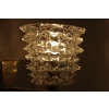 Paire d’Appliques en Verre Murano Rostrato par Barovier e Toso, Verre Clair 29
