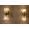 Paire d’Appliques en Verre Murano Rostrato par Barovier e Toso, Verre Clair 30