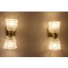 Paire d’Appliques en Verre Murano Rostrato par Barovier e Toso, Verre Clair 33
