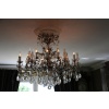 Lustre Italien à pampilles de cristal et bois sculpté du 19 ème siècle 39