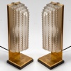 1935 René Lalique – Paire d’Appliques Art Déco Normandie Montées En Lampes Verre Blanc 16