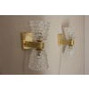 Paire d’Appliques en Verre Murano Rostrato par Barovier e Toso, Verre Clair 20