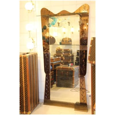 Large Cristal Arte wall mirror, coat rack, umbrella rack