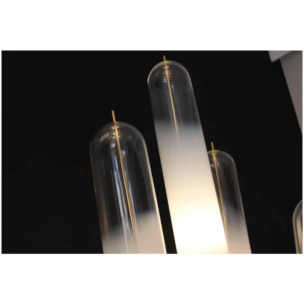 Lampadaire en verre et laiton Murano du milieu du siècle par Carlo Nason pour Mazzega 22