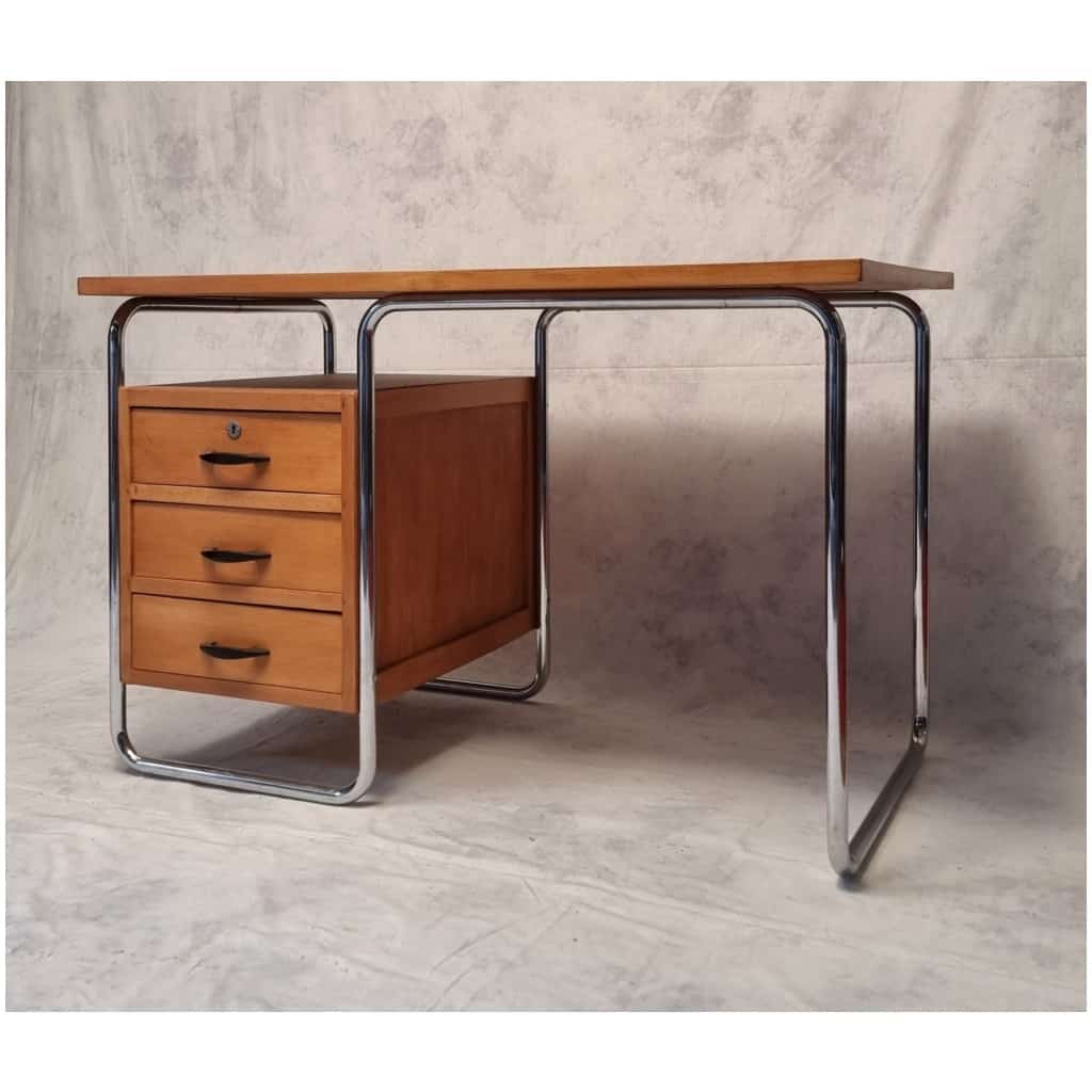 Bauhaus desk by Rudolf Vichr – Oak – Ca 1930 3