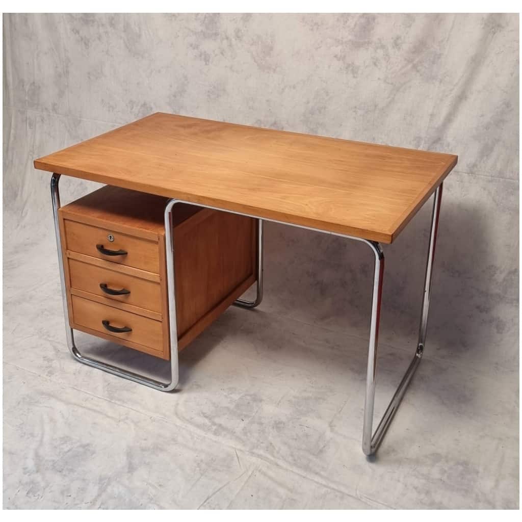 Bauhaus desk by Rudolf Vichr – Oak – Ca 1930 4