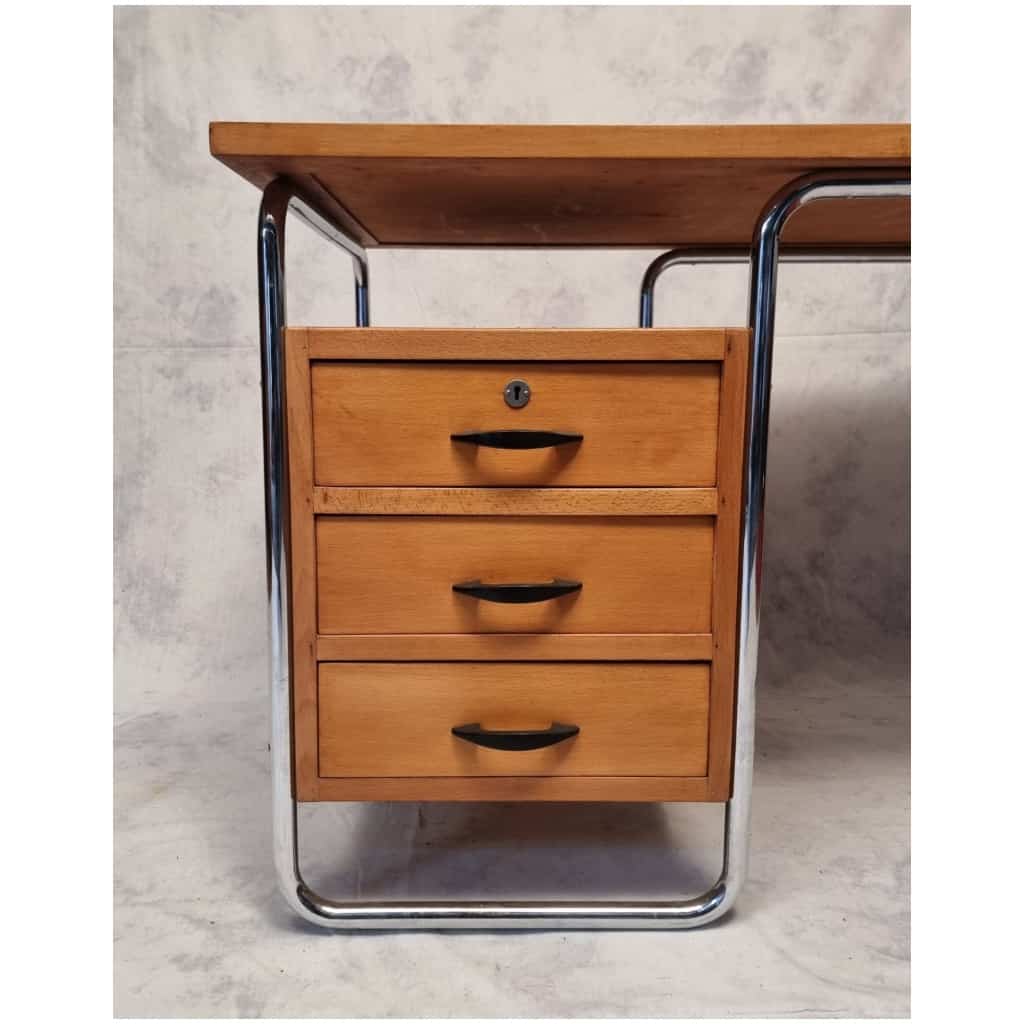 Bauhaus desk by Rudolf Vichr – Oak – Ca 1930 11