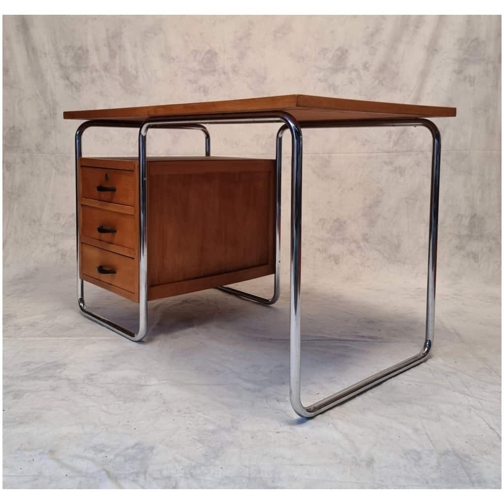 Bauhaus desk by Rudolf Vichr – Oak – Ca 1930 5