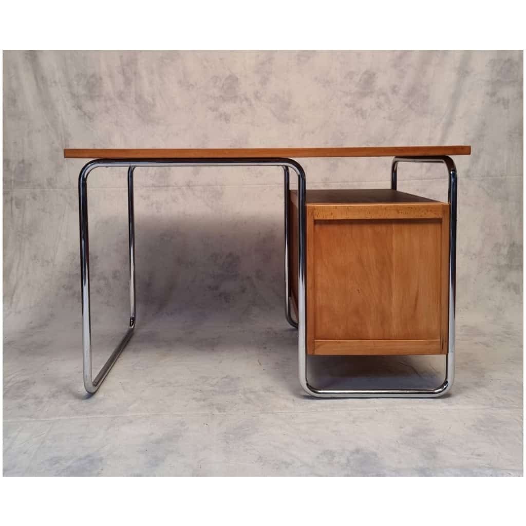 Bauhaus desk by Rudolf Vichr – Oak – Ca 1930 9