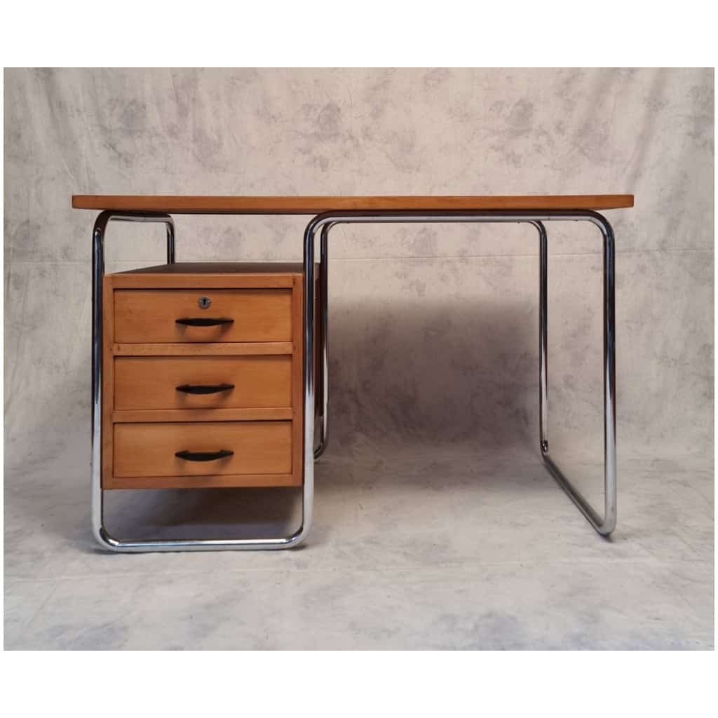 Bauhaus desk by Rudolf Vichr – Oak – Ca 1930 8