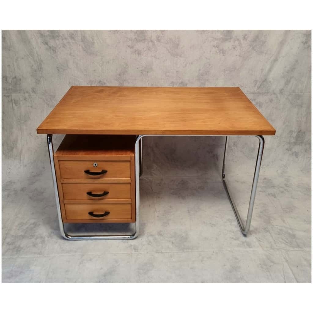 Bauhaus desk by Rudolf Vichr – Oak – Ca 1930 10