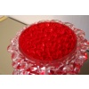 Ancien vase en verre de Murano rouge Rostrato rubis 20