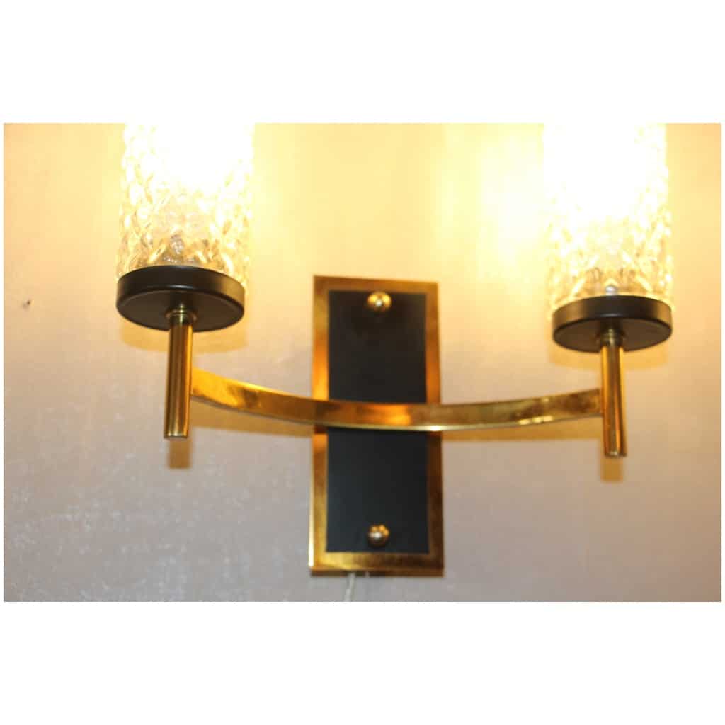 Pair of vintage Maison Lunel sconces from the 1950s 5