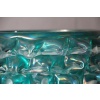 Ancien vase en verre Cénédese Murano bleu-vert turquoise rostrato 27