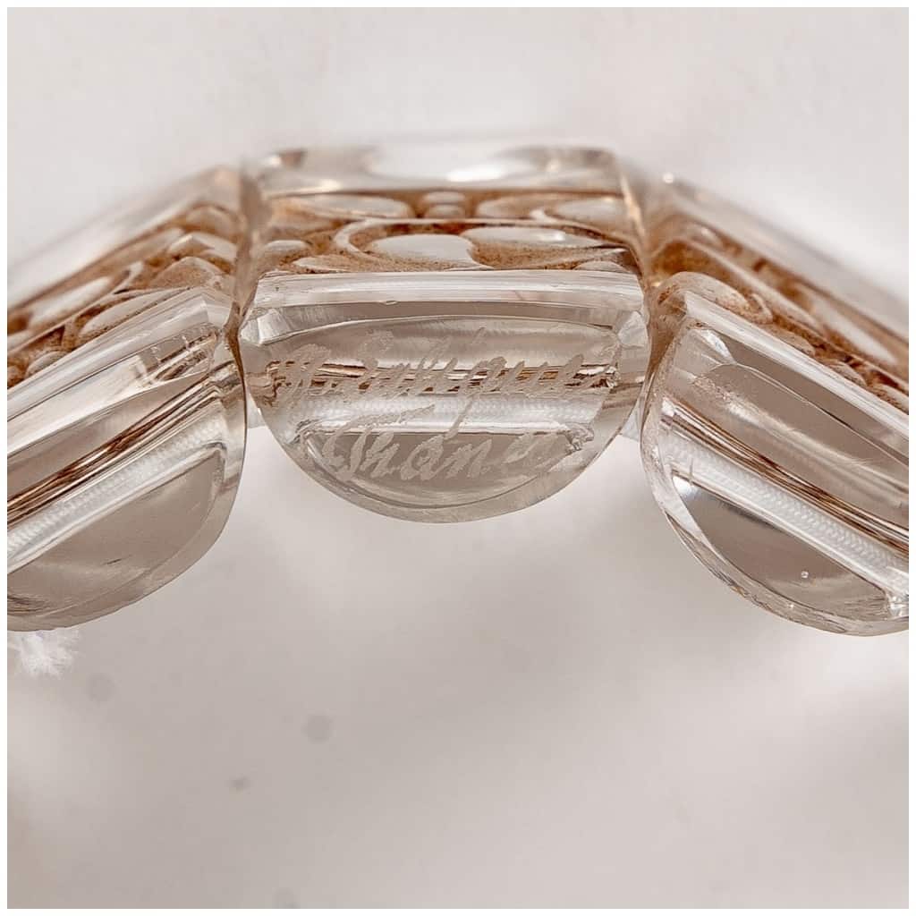 1928 René Lalique – Bracelet Art Déco Cerisier Verre Blanc Patiné Sépia 5