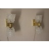 Paire d’Appliques en Verre Murano Rostrato par Barovier e Toso, Verre Clair 23