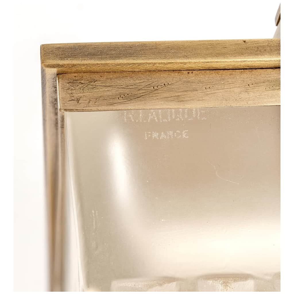 1935 René Lalique – Paire d’Appliques Art Déco Normandie Montées En Lampes Verre Blanc 14
