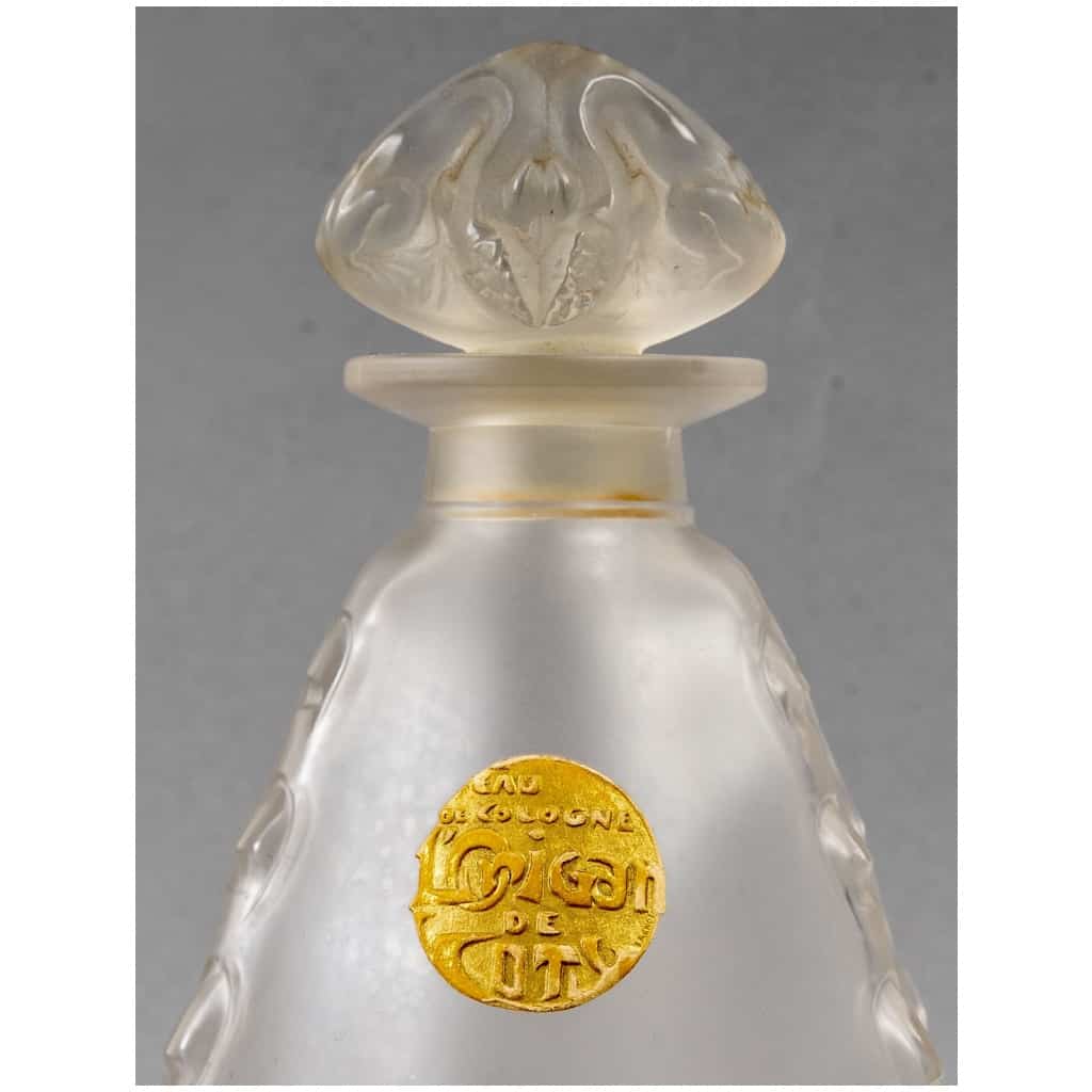 1912 René Lalique – 3 White Glass Oregano Bottles For Coty 6