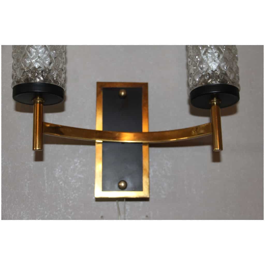 Pair of vintage Maison Lunel sconces from the 1950s 7