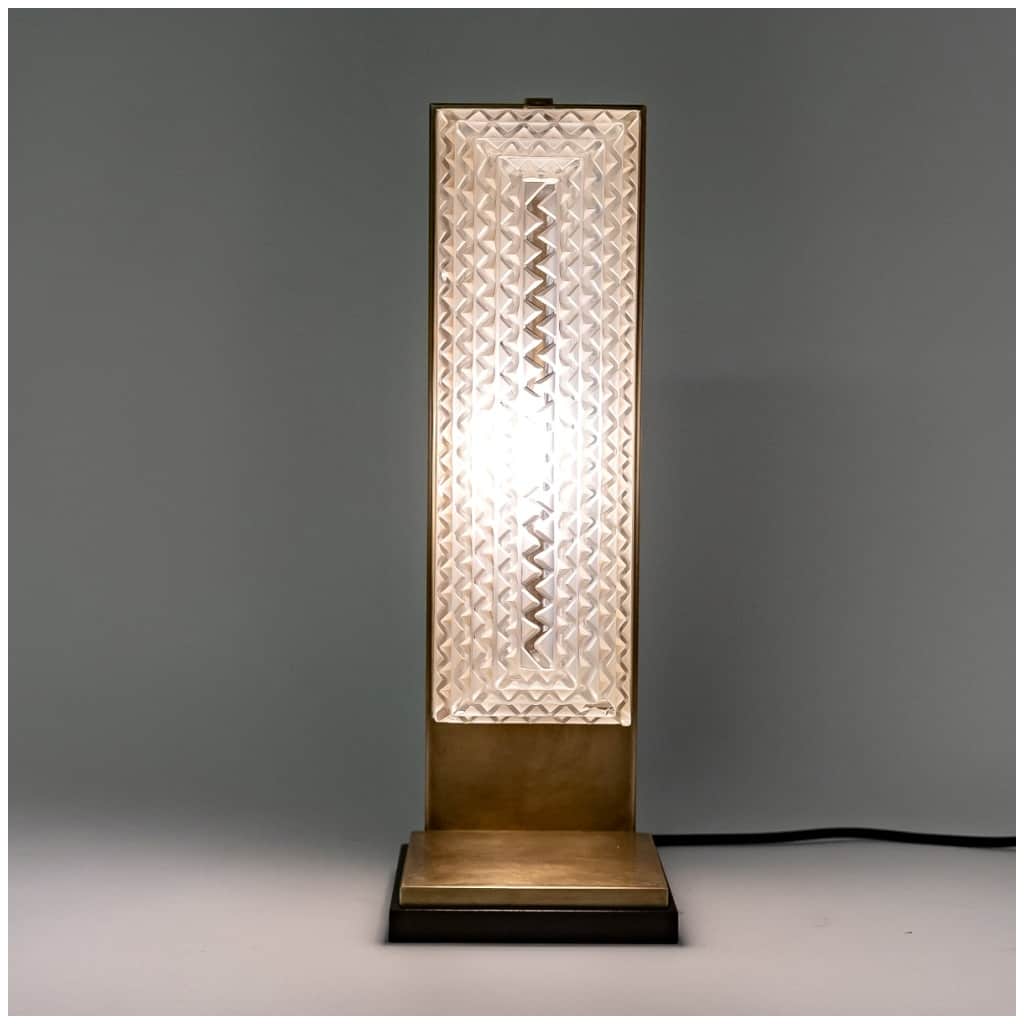 1935 René Lalique – Paire d’Appliques Art Déco Normandie Montées En Lampes Verre Blanc 12