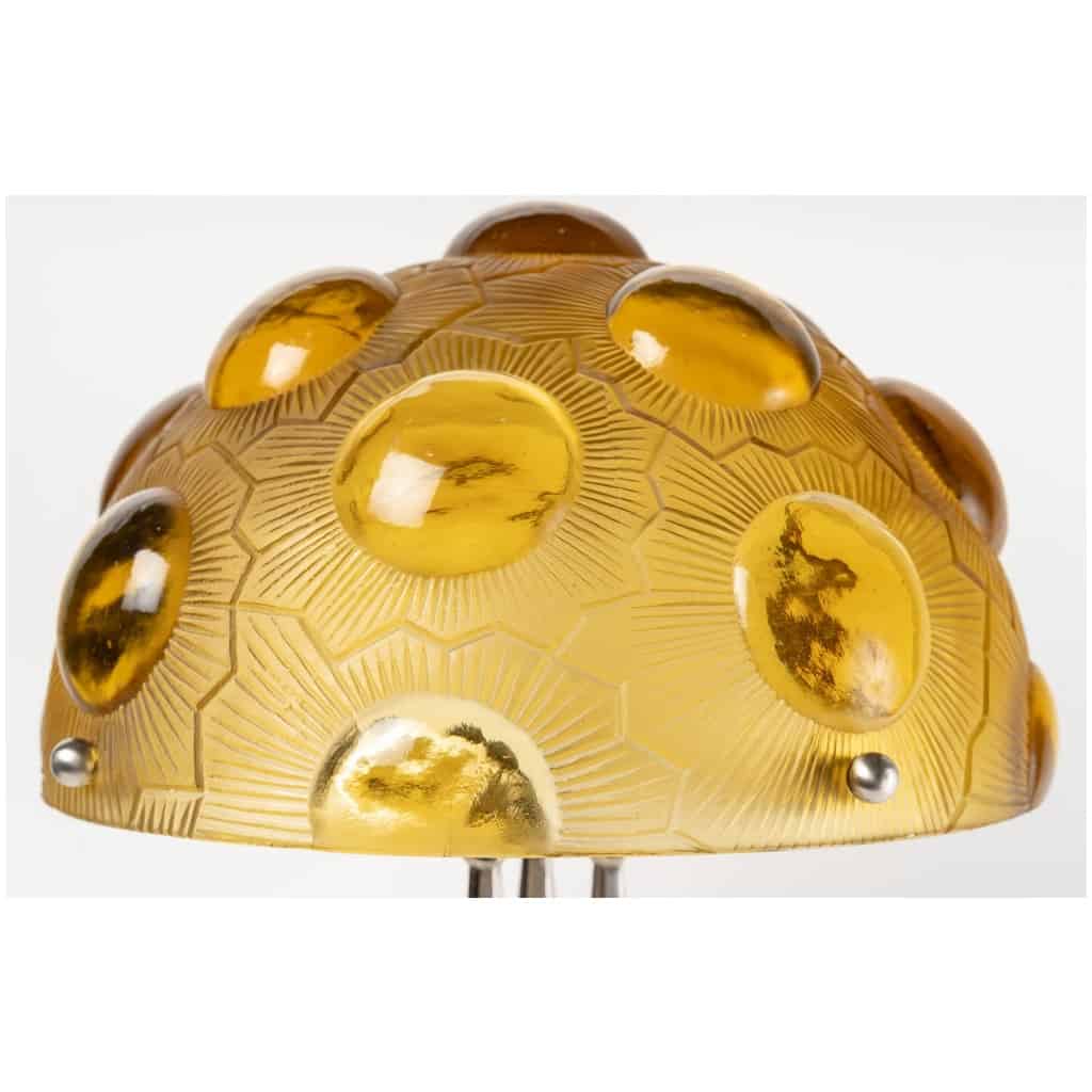 1926 René Lalique – Yellow Glass And Nickel-plated Bronze Sun Lamp 5