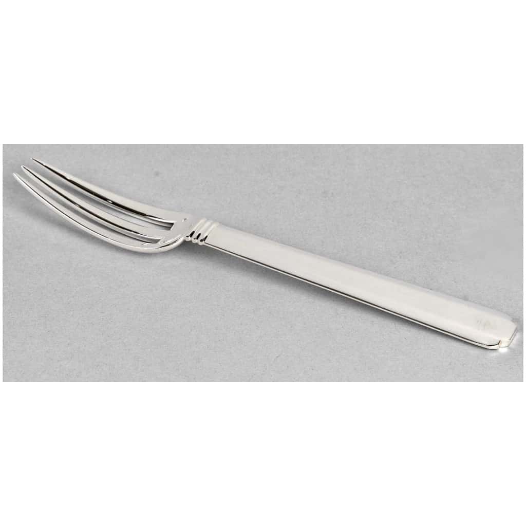 1924 Jean Puiforcat - 6 Bayonne Table Forks Sterling Silver 5