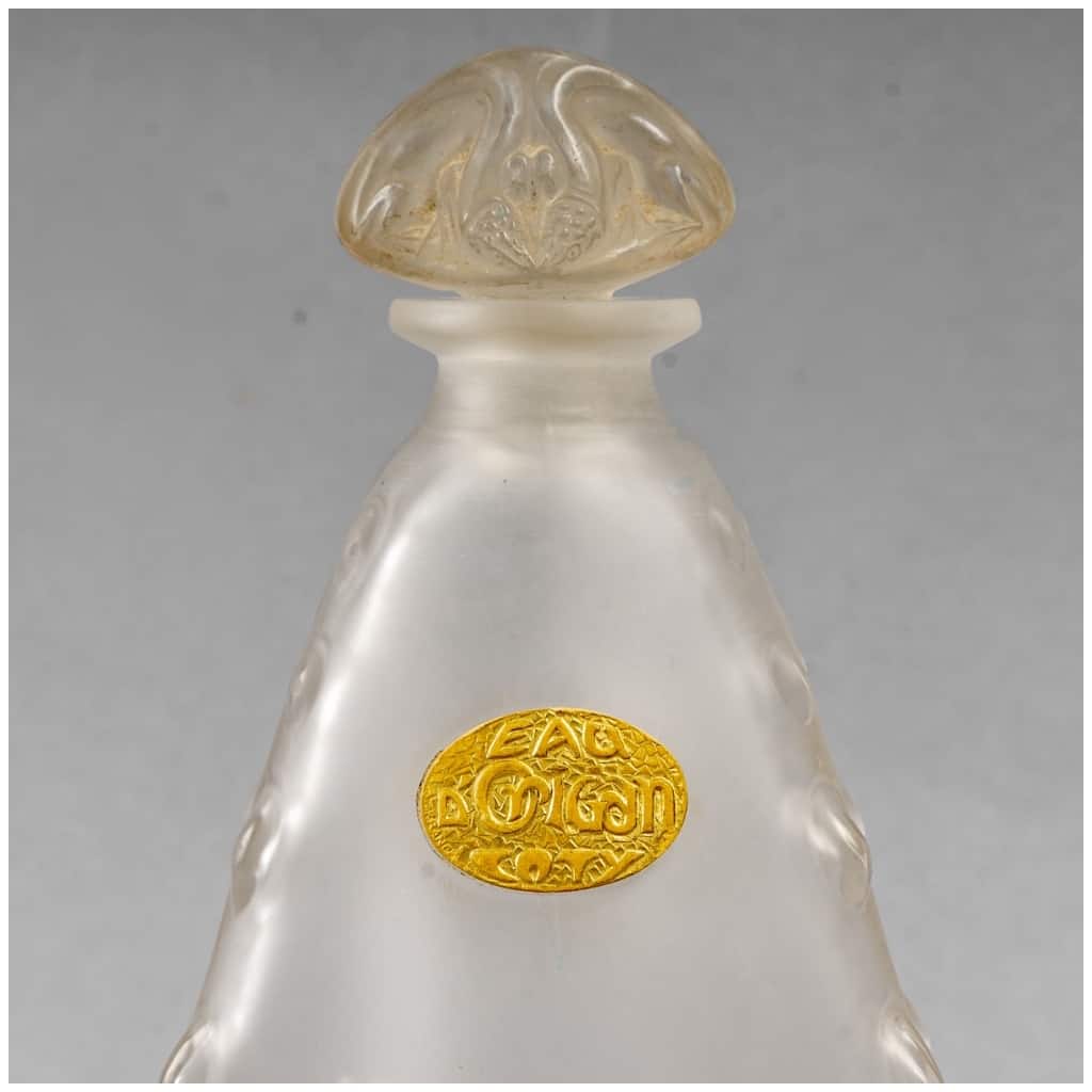 1912 René Lalique – 3 Flacons L’Origan Verre Blanc Pour Coty 8