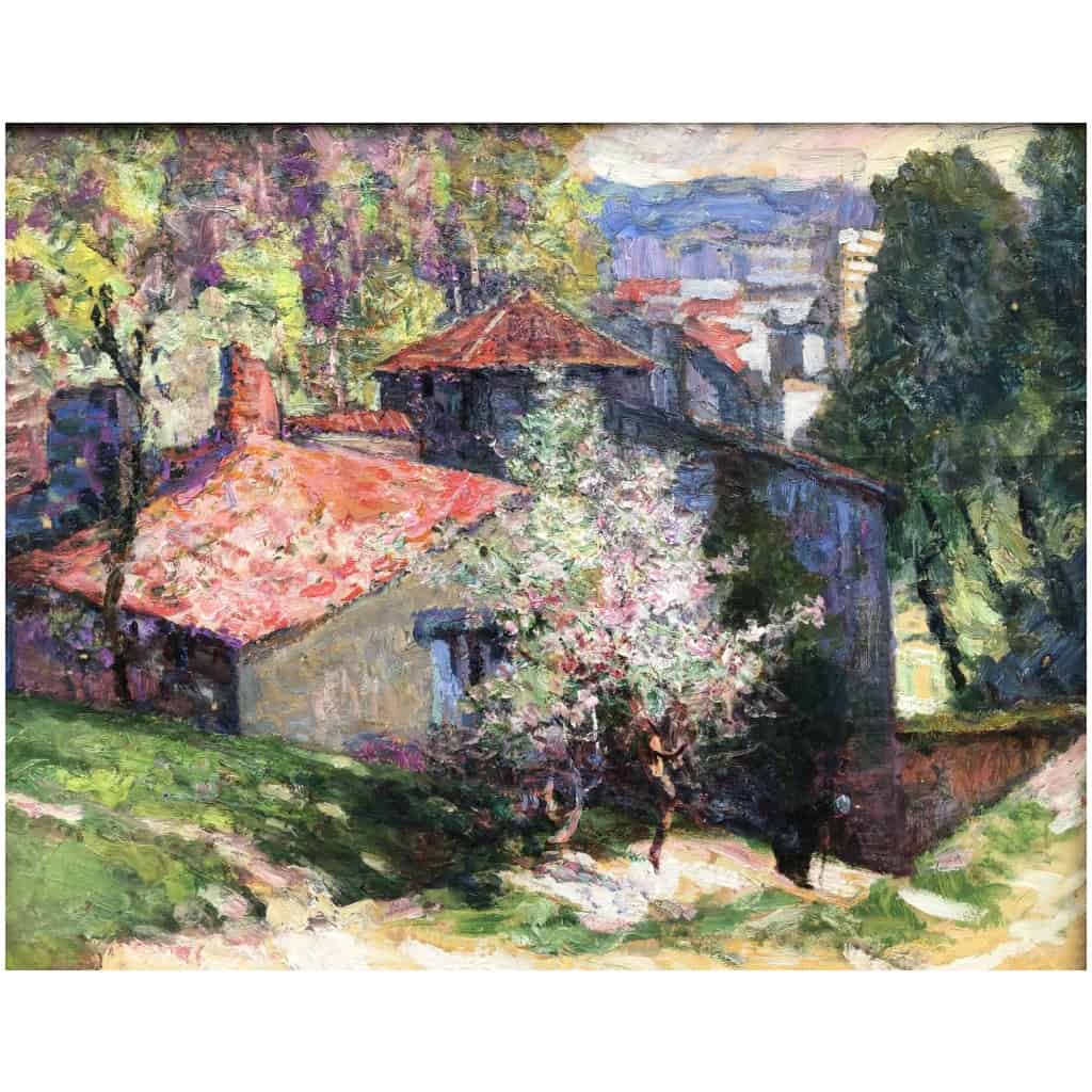 CHARRETON Victor Peinture Française 20è Siècle Village d’auvergne Huile Signée certificat 6