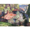 CHARRETON Victor Peinture Française 20è Siècle Village d’auvergne Huile Signée certificat 20