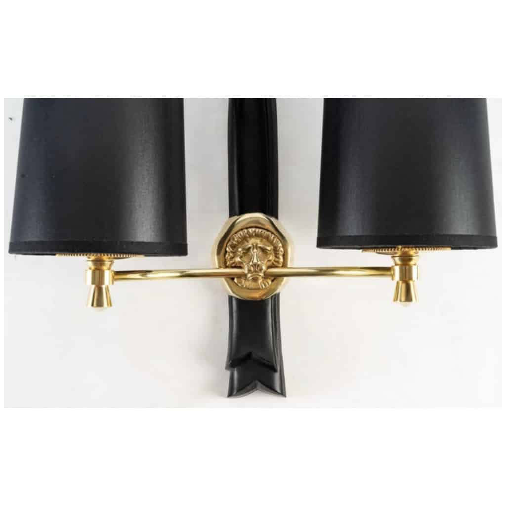 1960 Pair of Sconces, lion's head, by Maison Jansen 6