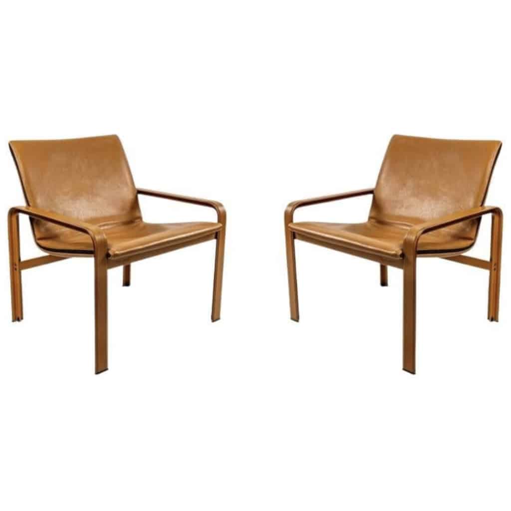 1970 Pair of Jacques Toussaint & Patrizia Angeloni Armchairs for Matteo Grassi 3