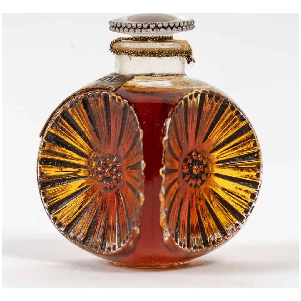 1922 René Lalique – Galéjade Bottle White Glass With Sepia Patina For Forvil 3