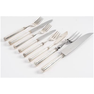 Christian Dior – Round Point Silver Plated Cutlery Set – 54 Pieces