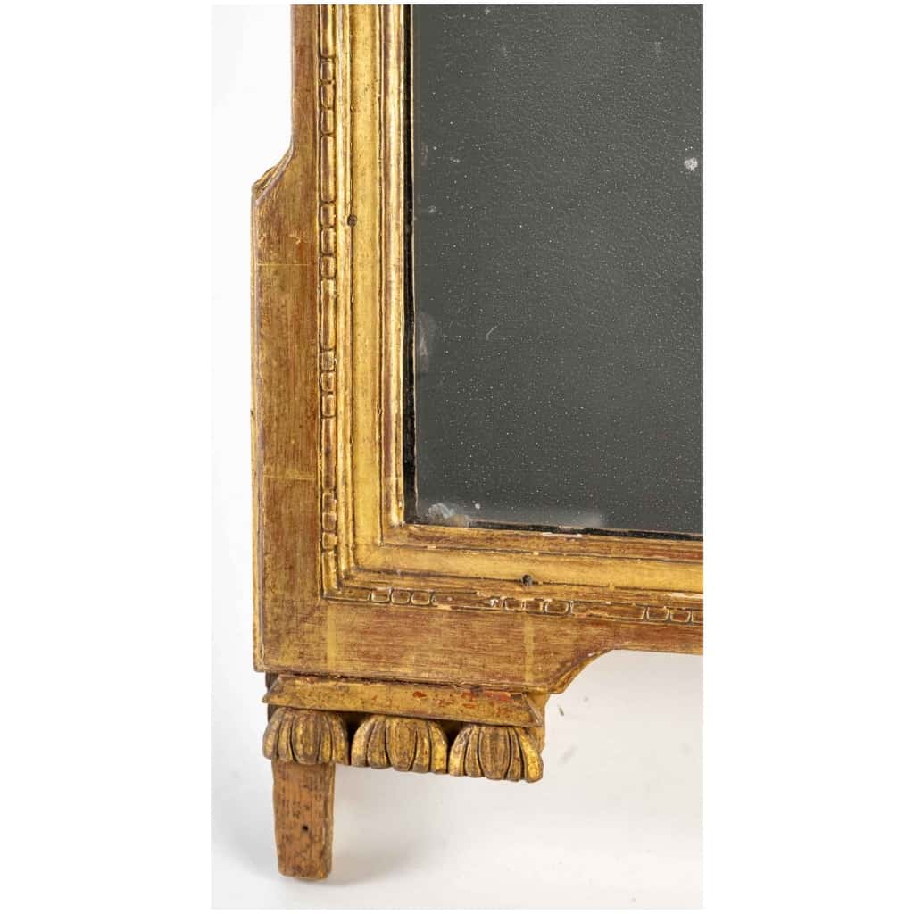 Miroir En Bois Sculpté Doré d’époque Louis XVI 4