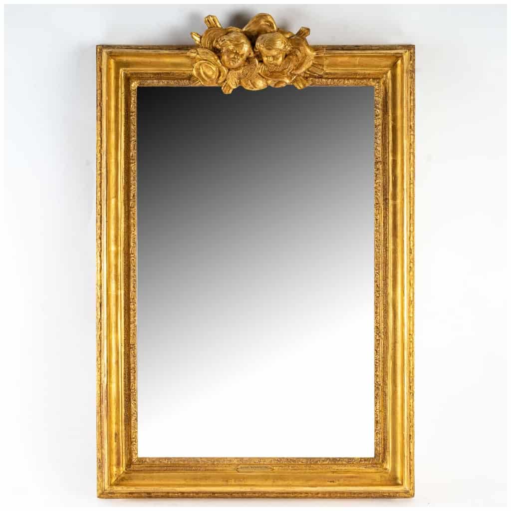 Pastel frame in carved gilded wood, Louis XV period 3