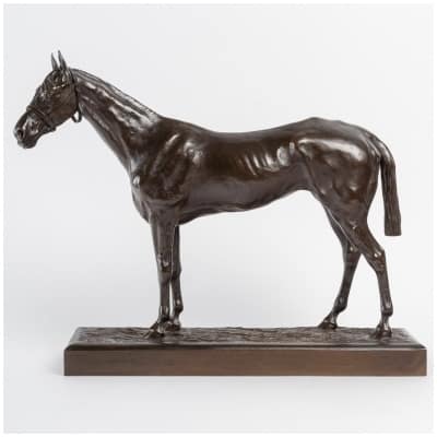 Sculpture – Cheval De Course Par Henri De Vains (1848-1886) – Bronze