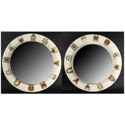 Pair of luminous mirrors by Fornasetti