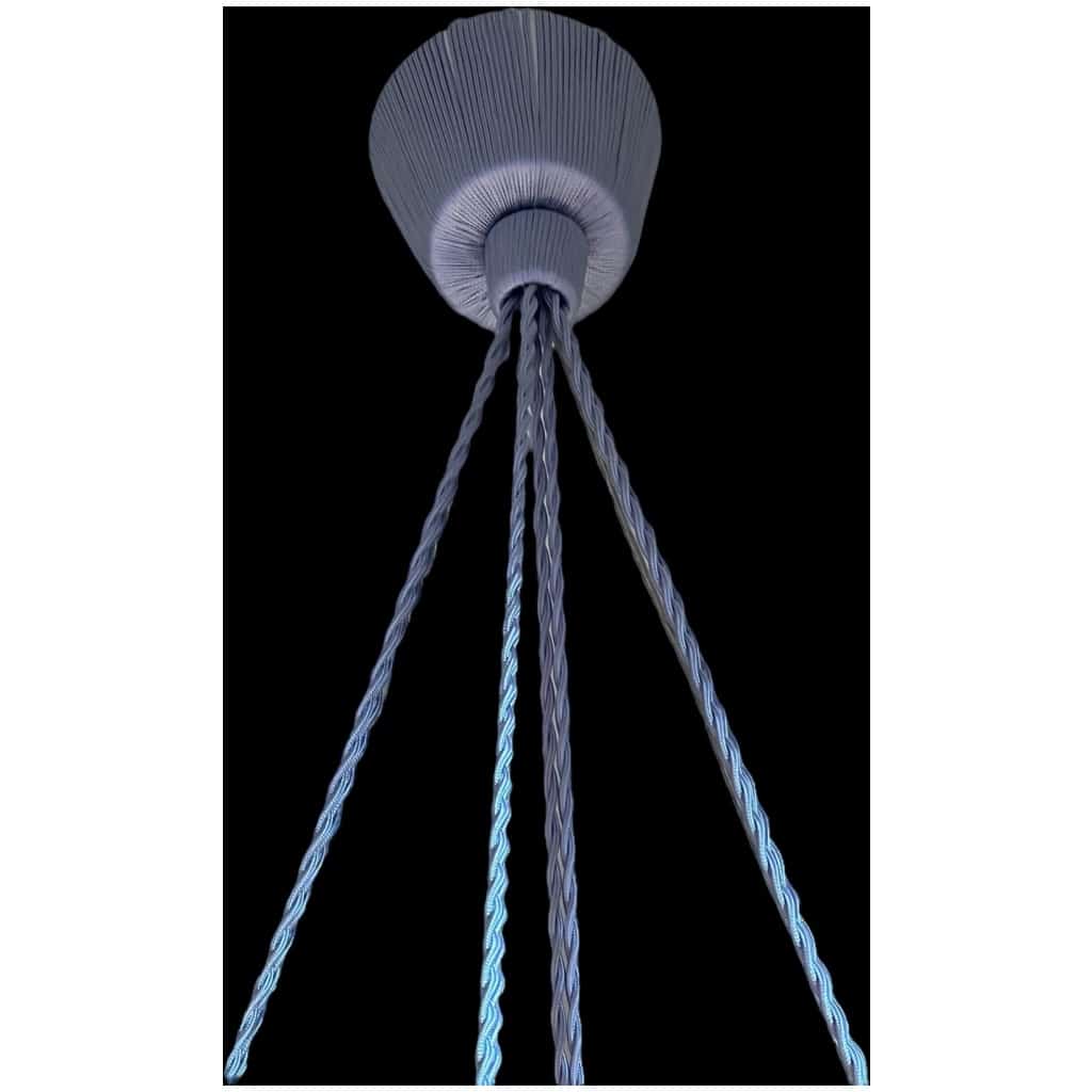 1929 René Lalique – Suspension Plafonnier Lustre Lausanne Verre Blanc 6