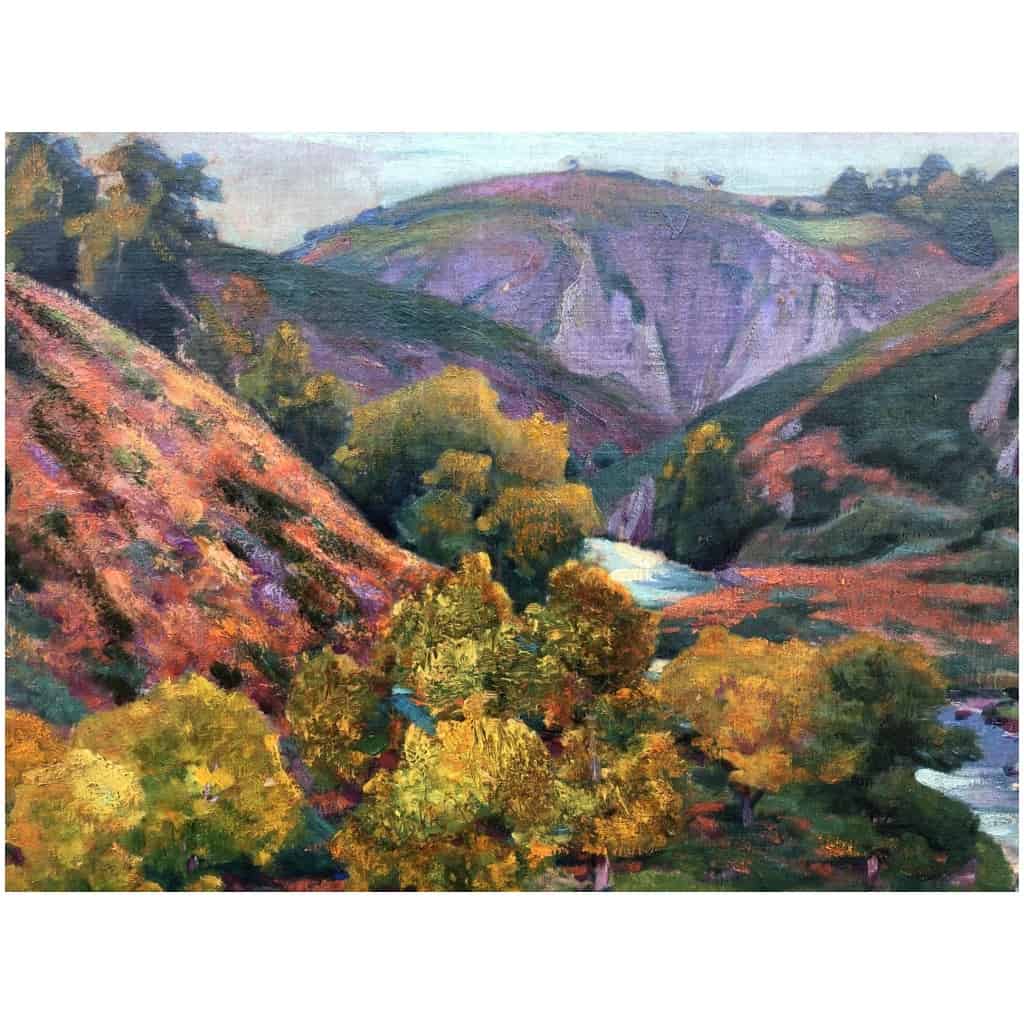 SMITH Alfred Valley of the Creuse in autumn Oil on canvas signed certificate 10