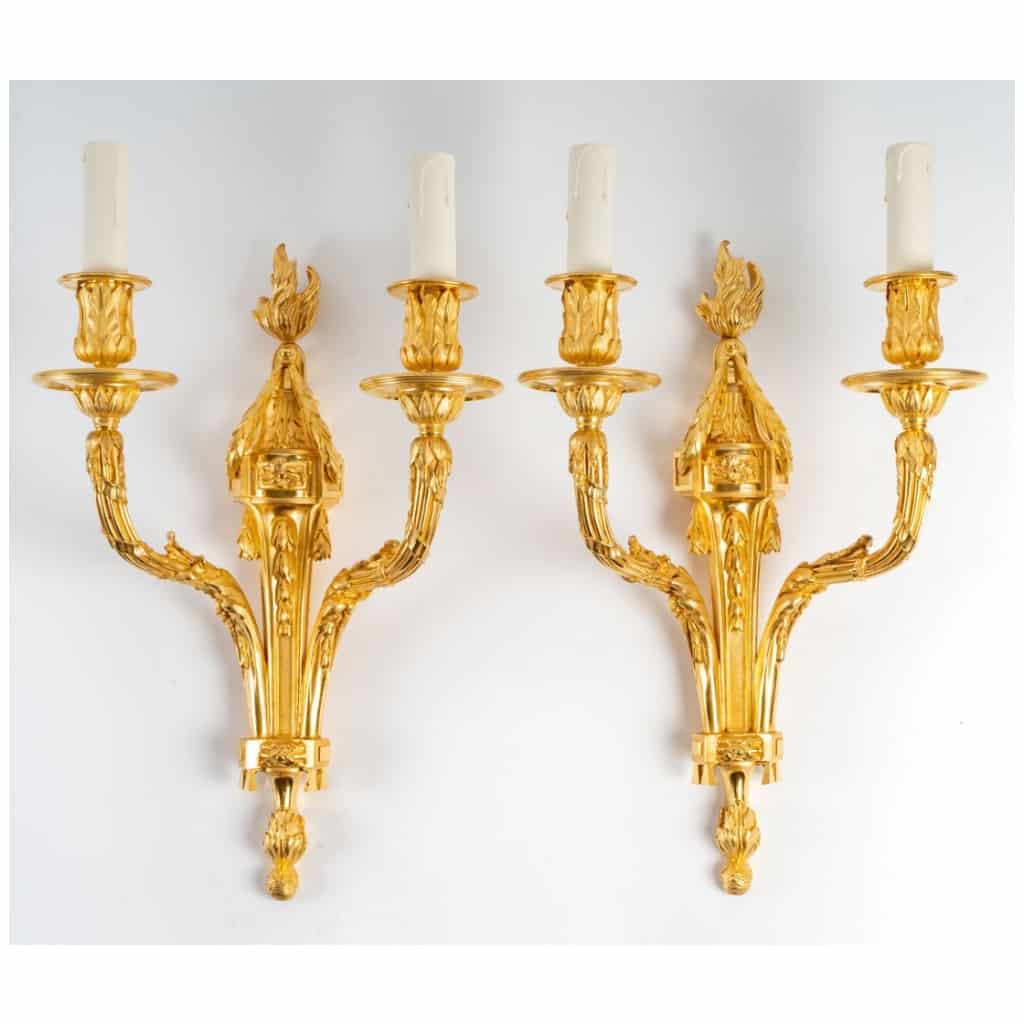 Pair of Louis style sconces XVI from the Napoleon III period. 3