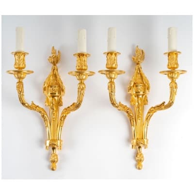 Pair of Louis style sconces XVI Napoleon III period.