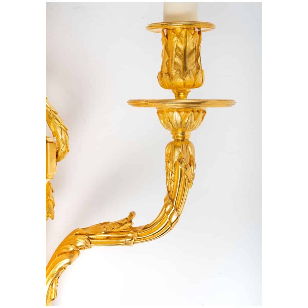 Pair of Louis style sconces XVI from the Napoleon III period. 6