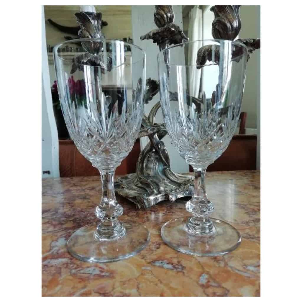 8 WATER GLASSES in SAINT LOUIS crystal, Massenet model, in perfect condition 5