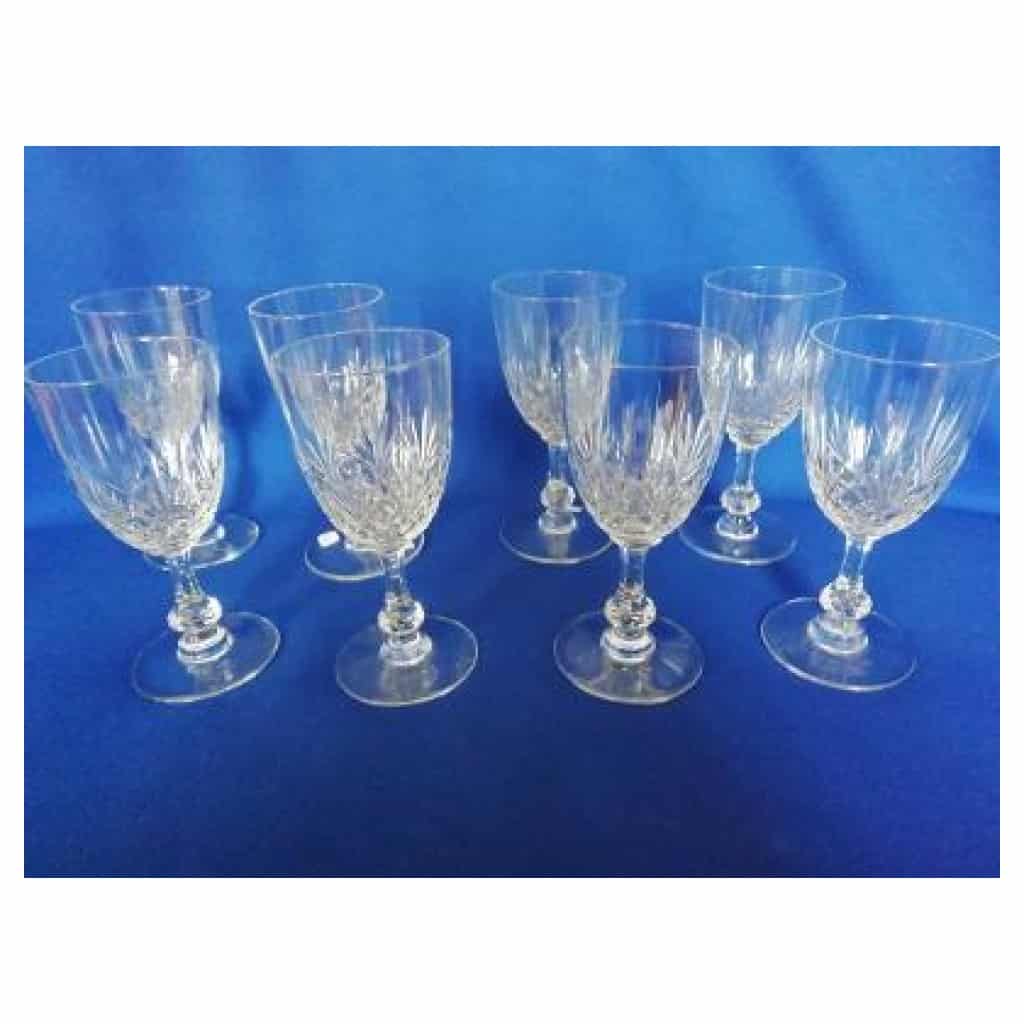 8 WATER GLASSES in SAINT LOUIS crystal, Massenet model, in perfect condition 3