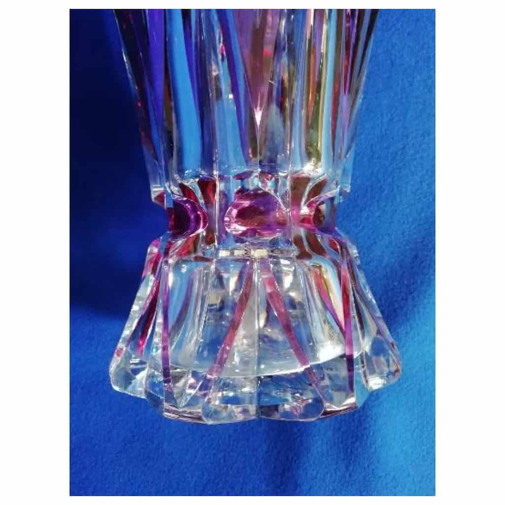 beau vase en cristal Saint Louis de couleur en parfait état 5