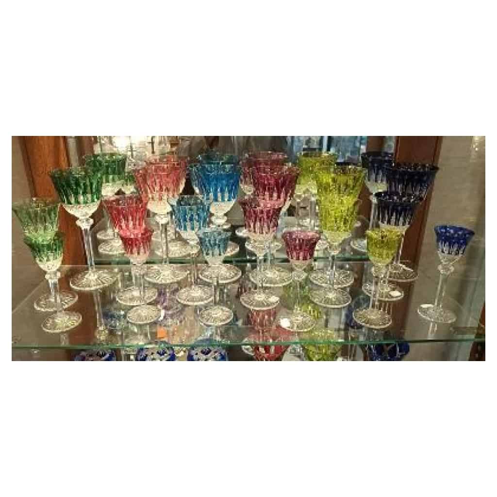 ensemble de 18 verres de couleur Roemer cristallerie Saint Louis; Modèle Tommy 5