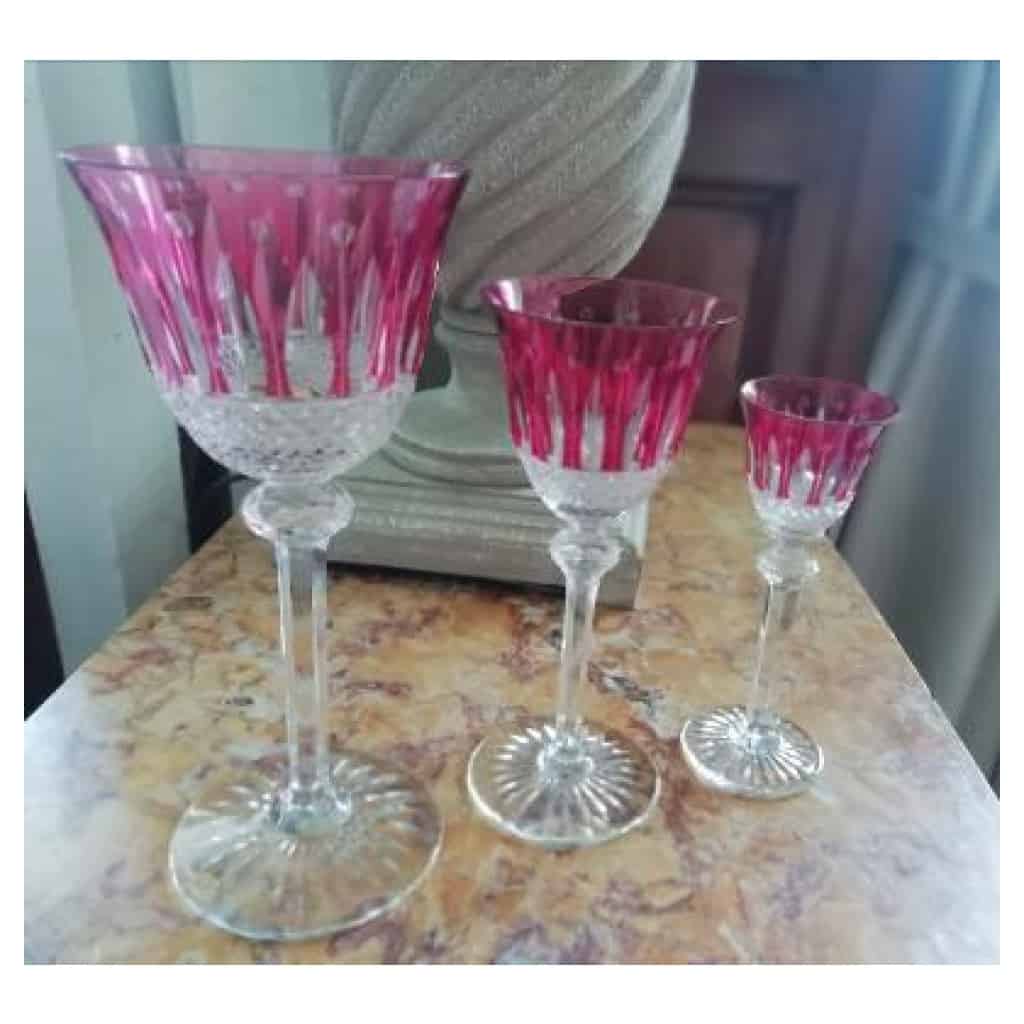 ensemble de 18 verres de couleur Roemer cristallerie Saint Louis; Modèle Tommy 4
